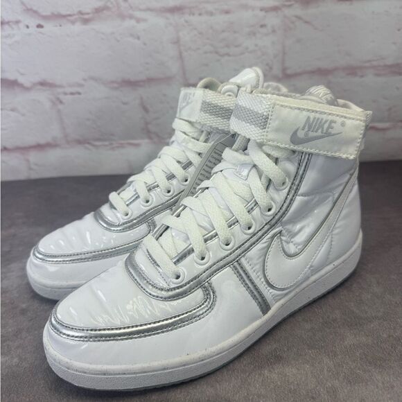 Nike Vandal Women’s White Silver High-Top Sneakers SAMPLE/PROTOTYPE 7 - Picture 1 of 10